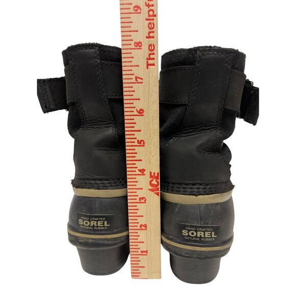 Sorel Fancy Lace ii Boot Black Winter Snow Leather Waterproof Women's Size 8 - Picture 8 of 10